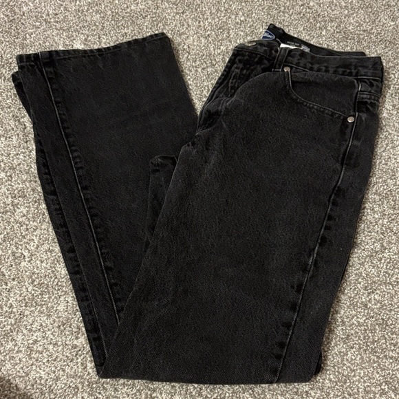 Vintage Anchor Blue Flare Low Rise Black Jeans - Picture 1 of 5